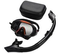 Elprico Maschera da Snorkeling, Occhiali da Immersione per Snorkeling, Occhiali da Nuoto Set da Snorkeling Full Face Vista a 180 ° Maschera da Sub con Supporto per Action Cam