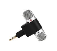 Elprico Microfono Mini Stereo con Martinetto da Spina Oro da 3,5 Mm per la Fotocamera MD per Laptop per PC, Microfono Stereo Altamente Conveniente e Compatto, Adatto per PC e