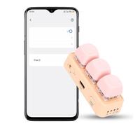 Elprico Mini Tastierino a 3 Tasti, Tastiera Macro da Gioco Meccanica USB Wireless Tastierino Programmabile Personalizzato con Retroilluminazione RGB per Giochi per PC Lavoro D'ufficio (PINK)