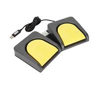 Elprico Pedale USB, Interruttore a Pedale Doppio Interruttori Meccanici a Due Pedali Controller MIDI Interruttore a Pedale Doppio USB Programmabile