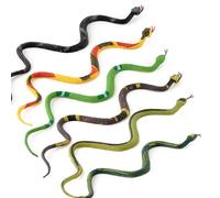 Elprico Serpenti Finti Realistici, Giocattoli di Serpente in Plastica da 6 Pezzi per Il Giardino per Spaventare Gli Uccelli, Oggetti di Scena Realistici e Decorazioni per Feste (6PCS)