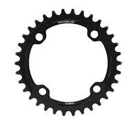 Elprico Set di Ingranaggi per Bici Moutain, 32/34/36 / 38T BCD 104 Mountain Steel Single Crank Chain Ring Parts Repair(34T-Nero)