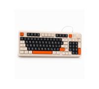 Elprico Tastiera da Gioco Meccanica Russa 94 Tasti, RGB Cablata per PC | Tastiera Russa, USB Plug and Play Cablato, Cappucci in ABS, Manopola del Volume, Illuminazione a Tre Colori, 10 Milioni di