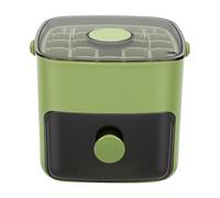 Elprico Vaschetta per Cubetti di Ghiaccio con Coperchio e Contenitore, Vaschetta per Cubetti di Ghiaccio per Congelatore, Stampo per di da 48 Pezzi, per (GREEN)