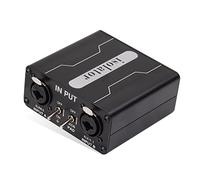 Elqubkan Isolatore Audio GX200 Mixer a Doppio Canale 6.5 XLR Isolatore Audio Mixer di Rumore Attuale Microfono, Filtro Comune
