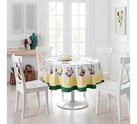 Elrene French Garden Tovaglia Rotonda, Cotone, Multicolore, 70" Round (Tablecloth)