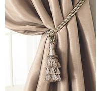 Elrene Home Fashions 26865902525 Nappa Tieback Corda Tessuto Singolo Trattamento Finestra Tenda Drappo Accessori, Ivory, 61 cm