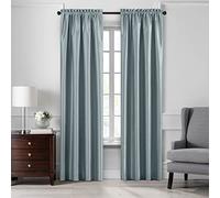 Elrene Home Fashions Colette Faux-Silk Blackout Window Curtain, 52 in x 95 in (1 Panel), Mineral