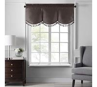 Elrene Home Fashions Colette - Mantovana in finta seta, 121,9 x 53,3 cm, colore: Cioccolato