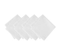 Elrene Home Fashions Continental - Set di 4 tovaglioli in tessuto resistente all'acqua e alle macchie, 43,2 x 43,2 cm, colore: Bianco