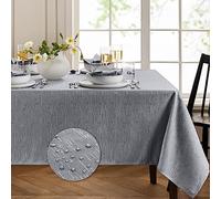Elrene Home Fashions Continental - Tovaglia resistente all'acqua e alle macchie, rettangolare, 152 x 170 cm, colore: grigio