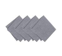Elrene Home Fashions Continental - Tovaglioli in tessuto resistente all'acqua e alle macchie, set da 4, 43,2 x 43,2 cm, colore: grigio