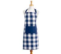 Elrene Home Fashions Farmhouse Living - Grembiule da cucina a quadretti con tasca, 71 x 83,8 cm, colore: Blu/Bianco