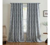 Elrene Home Fashions Giovanni Tenda a pannello oscurante per finestra con stampa a medaglione, 132 x 213 cm, blu
