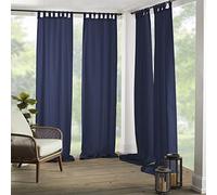 Elrene Home Fashions Matine - Tenda a pannello resistente alle intemperie per interni ed esterni, tinta unita, per portico, pergolato, patio, terrazza, 132 x 274 cm, blu