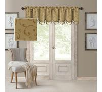 Elrene Home Fashions Mia - Mantovana oscurante in tessuto jacquard, 132 x 48 cm, colore: oro