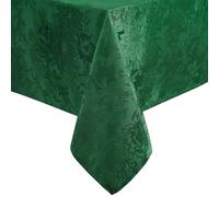Elrene Home Fashions Poinsettia Elegance Tovaglia da pranzo in jacquard per Natale/festività, resistente alle pieghe, 152 x 305 cm, rettangolare, verde