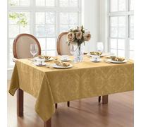 Elrene Home Fashions Tovaglia damascata, poliestere, oro, 152,4 x 213,4 cm oblunga/rettangolare