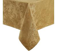 Elrene Home Fashions - Tovaglia natalizia in jacquard, 152,4 x 259,1 cm, rettangolare, motivo: stella di Natale, colore: oro