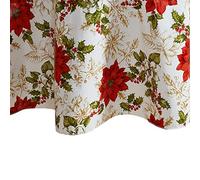 Elrene Home Fashions Tovaglia natalizia in vinile resistente all'acqua e alle macchie, con retro in flanella, 152,4 x 213,4 cm, ovale