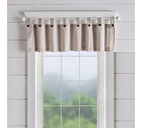 Elrene Home Fashions Tucker - Mantovana per finestra a righe per cucina o bagno, 152,4 x 38,1 cm, 1 mantovana, lino