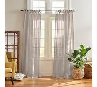 Elrene Home Fashions Vienna - Tenda a pannello per finestra, 132 x 241 cm, colore: grigio chiaro