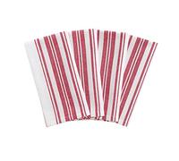 Elrene Homestead - Tovaglioli di cotone, a righe, 50,8 x 50,8 cm, confezione da 4, colore: Rosso/Bianco