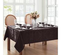 Elrene Tovaglia damascata, poliestere, nero, 152,4 x 365,8 cm, rettangolare/rettangolare