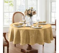 Elrene Tovaglia damascata, poliestere, oro, rotonda, 228,6 cm
