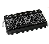 ELRETRON (Us Language della Tastiera Penna Bluetooth con Tasti Neri Tappo Cromato Switch-Cherry MX Brown Nero Opaco