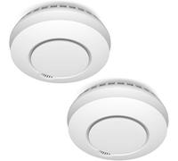 Elro Connects 2-Pezzi FZ500221R Rilevatore di Fumo senza Fili-Testato Din En14604-Con Sensore di Calore, Bianco, 2 Stück