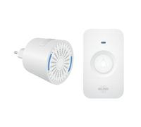 ELRO DB2000 - Set campanello radio con ricevitore plug-in compatto - portata 200 metri - IP65 impermeabile - 64 melodie - bianco