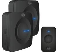 ELRO DB3000 Set di campanello senza fili - con 2x ricevitori alimentati a batteria - Nero
