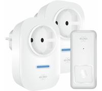 ELRO DB4000 Set campanello cinetico wireless - con 2 ricevitori plug-in con presa di corrente - Non richiede batterie
