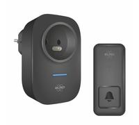 ELRO DB4000PF-P1C1B - Kit campanello Kinetic senza fili, con ricevitore plug-in con presa, senza batterie