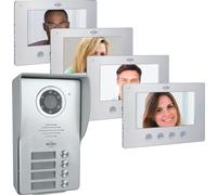 ELRO DV4000-4 Kit Videocitofono │ 4 Appartamenti │ Telecamera 1080P Full HD con Visione Notturna │ Cavo a 4 Fili │ 16 Suonerie