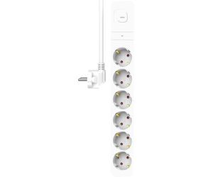 ELRO ES303 Presa multipla a ricarica rapida a 3 prese con interruttore e cavo da 1,5 m | Ricarica rapida con USB-C | Spina con messa a terra | Antincendio | Certificato TÜV | Bianco