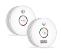 ELRO FF4910 PRO Kit antincendio - Rilevatore di fumo e rilevatore di monossido di carbonio con batteria di 10 anni - Conforme alla norma europea EN14604 e EN50291