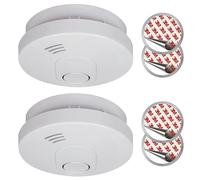 ELRO FS1510 | Set di 2 Rilevatori di Fumo | Kit di Montaggio Magnetico | Batteria da 10 Anni | Conforme allo Standard Europeo EN14604 | Bianco | Set da 2 pezzi