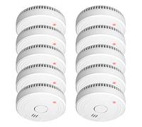 ELRO FS1801 | Set di rilevatori di fumo 10 pezzi | Batteria da 1 anno | Garanzia di 2 anni | DIN EN14604 | Bianco | Set da 10 pezzi