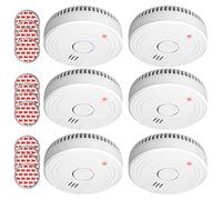 ELRO FS180561M Rilevatori di Fumo, 9 V, Bianco, 6-piece