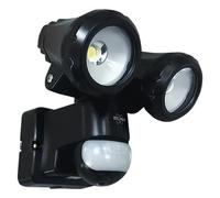 ELRO LF80 Duo Lampada da esterno a LED con sensore di movimento - 2 x 10 W - 1200 LM - IP54 Impermeabile - Nero