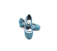 ELSA & ANNA Scarpe da principessa per ragazze - Scarpe con tacco 3cm - Scarpe per costumi Elsa glitterate per feste e compleanni - Tacchi alti per bambini (SH2205)