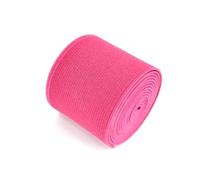 ELSKBRUN Fascia Elastica ispessente di Colore Largo 5 Metri e 4cm per Accessori per Cucire Biancheria Intima Fai da Te, Rosa di Rosso, 40mm