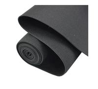 ELSKBRUN Fascia Elastica Nera/Bianca Larga 1 Metro, 10-50cm, per Vestiti, Abiti, Vita, Accessori per Cucire Fai da Te, Nero, 30cm