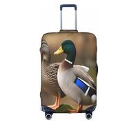 ELSMZXZD 3D Mallard Ducks - Copertura per bagagli da viaggio, copertura elastica per trolley, impermeabile e antigraffio, adatta per trolley da 45,7 a 81,7 cm, 3D, S, Organizer per borse