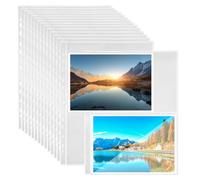 Elsrantor 30 pcs Buste per Carte da Collezione, Raccoglitore ad Anelli A4, Bustine Trasparenti Carte, Fogli di Album Sleeves, Tasche Proteggi Pagine di Ricarica Foto, 2 Scomparti, Doppia Faccia