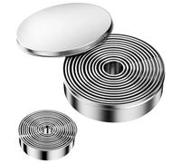 Elsrantor Coppapasta Tondi, 12Pcs Formine per Biscotti Rotondo Acciaio Inox, Stampini Tondi Piccoli Tagliapasta Tondo, Stampi Tondi Coppa Pasta, Stampo Utilizzato per Torte, Biscotti e Ciambelle