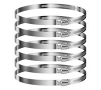 Elsrantor Fascette Metalliche(141-165Mm) 6Pcs, Inox Morsetto Stringitubo Stringi Tubo, Metallica 304 Acciaio Fascetta per Tubi, Piscina Regolabili Stringitubi, per Tubo Acqua, Tubo Auto, Tubo Gas