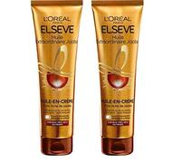 Elsrave;ve L'Oréal Paris - Olio in crema nutriente senza risciacquo per capelli molto secchi e ricci, 150 ml (Confezione da 2)